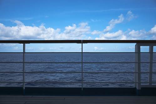 Cruise Ship Deck Railing View
