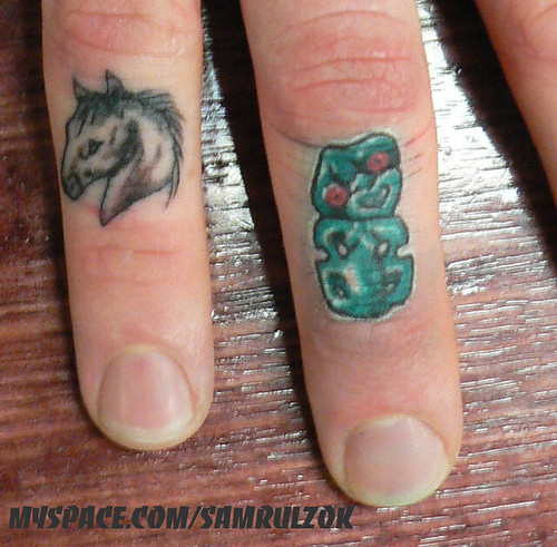Pony Tiki Finger Tattoos ridiculously tiny and ridiculously fun 