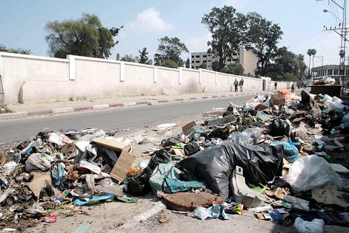 加薩市區的垃圾。cunk攝