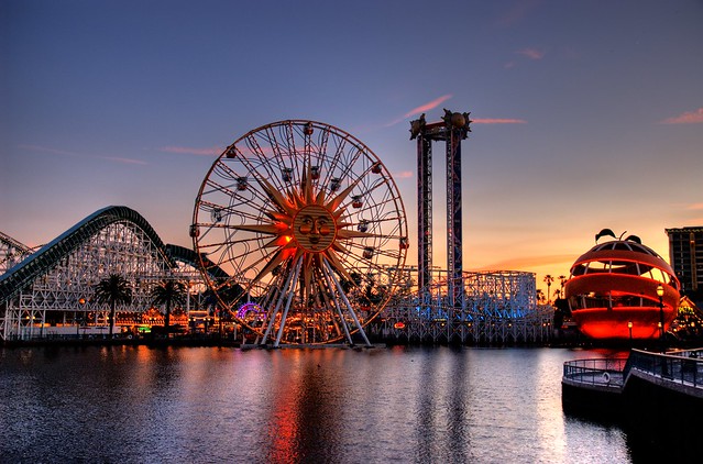 Disneyland "California" Boardwalk at Sunset