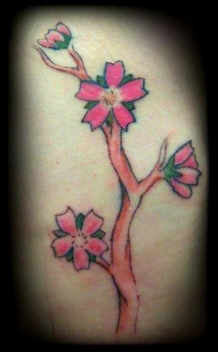 cherry blossom tattoo In progress cherry blossom tattooI'm doing for my