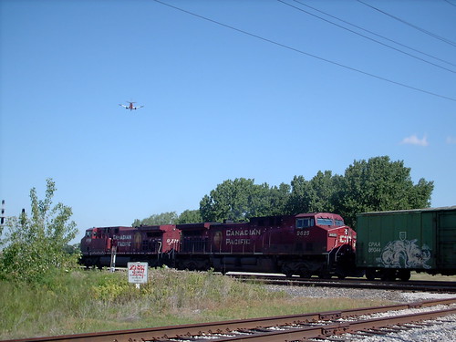 Weatbound Canadian Pacific transfer train passing through Hayford junction. Chicago Illinois. July 2007. by Eddie from Chicago