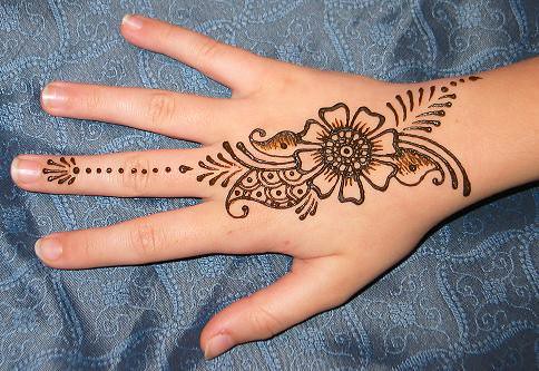 Floral Hand Henna Design
