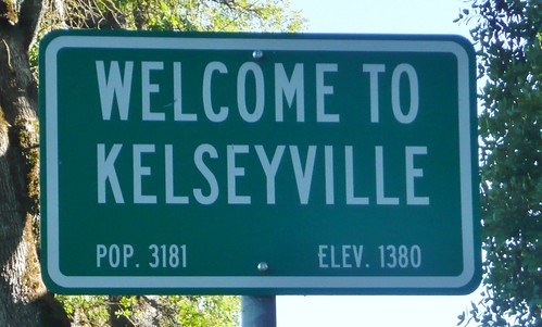 KELSEYVILLE CALIFORNIA CITY LIMIT SIGN