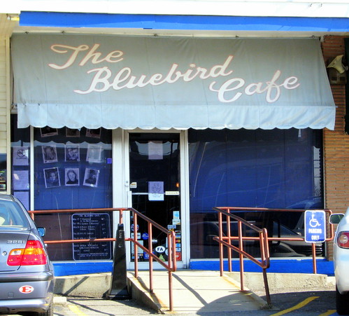 The Bluebird Cafe storefront