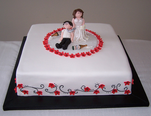 Single Tier Wedding Cake Talitha and Guilherme