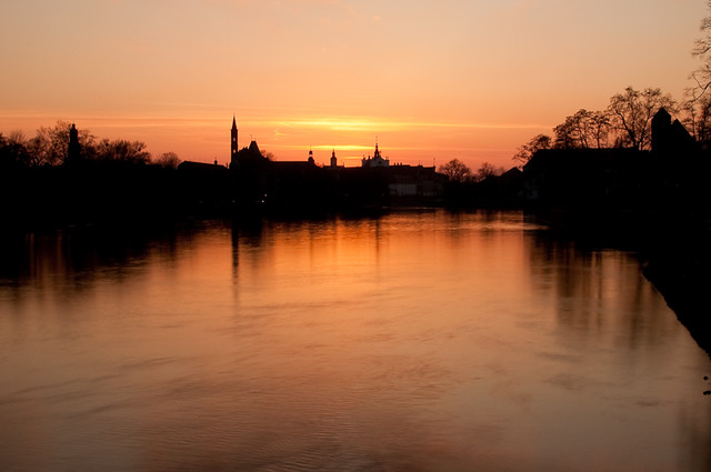 Wroclaw - Sonnenuntergang an der Oder
