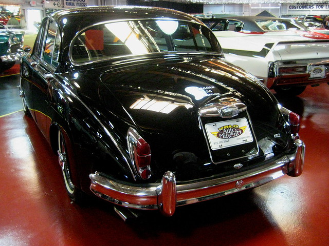 Similar model to the burgundy Mark II Jaguar used on TV's Inspector Morse