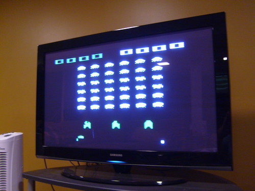 Atari 2600 on my 42 inch plasma tv
