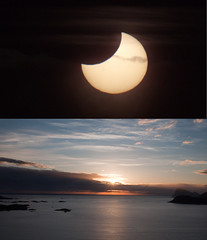 Eclipse of the midnightsun