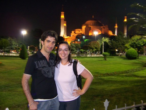 With Emin in front of Hagia Sophia