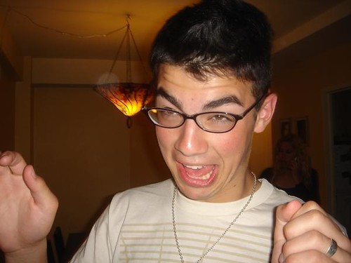 Joe Jonas wearing glasses