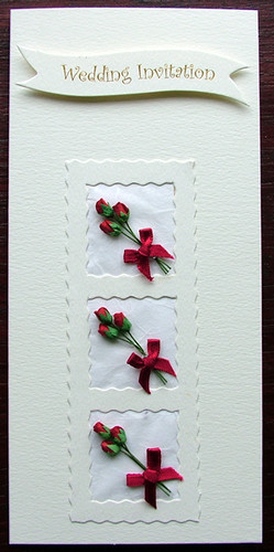 Wedding Invitation Idea Rose and Bow Theme Handmade Wedding cards designed 