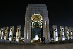 Washington Memorial and WWII Memorial