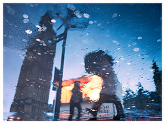 London Reflected in the Rain