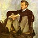 Bazille, Frederic (1841-1870) - 1867 Portrait of Renoir (Musee d'Orsay, Paris)