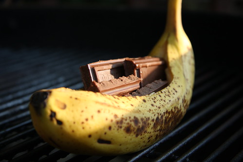 Chocolate Banana Boat: Before