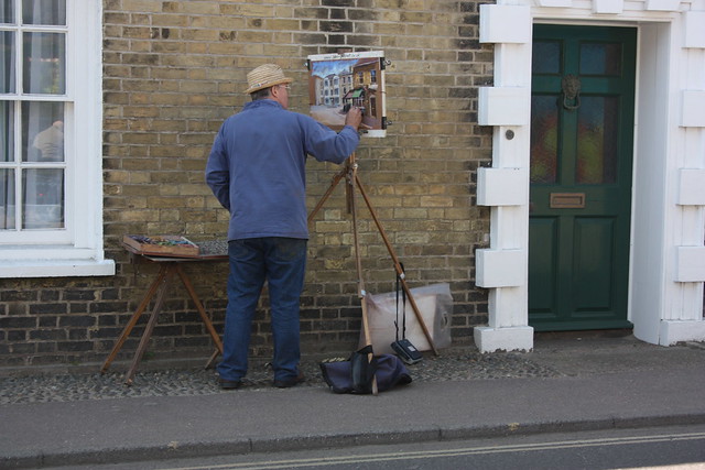 A man painting in Southwold