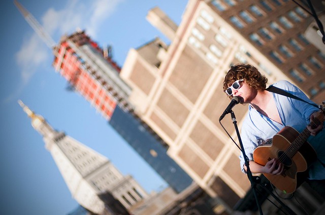 Luke Pritchard of the Kooks at the EMI Summer Rooftop Concert Series on June