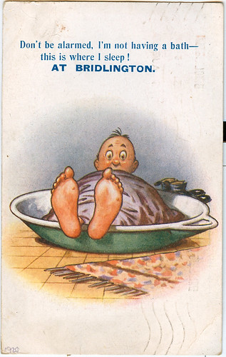 Postcard: Bridlington Bath 1920