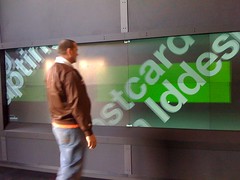 Interactive screen at the National Theatre