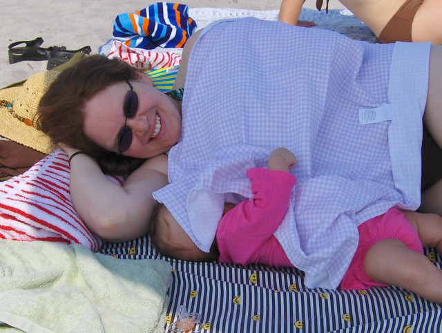 breastfeeding at the beach