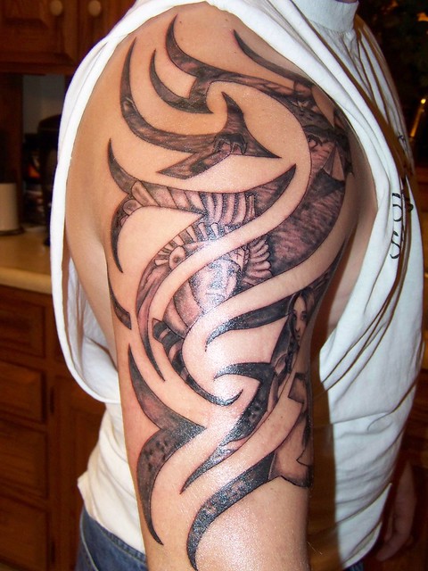 tribal tattoo half sleeve
