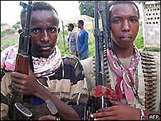 Somali guerrillas fight against the US-backed occupation of their country the Ethiopian military. Piracy has increased off the coast and millions have been displaced over the last two years. by Pan-African News Wire File Photos