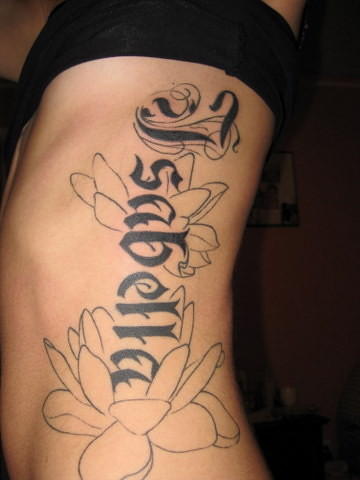 My rib side tattoo Getting my daughters name on my side