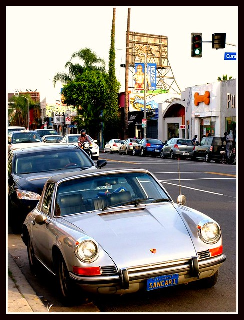 Porsche 911 Targa on Melrose Los Angeles California USA