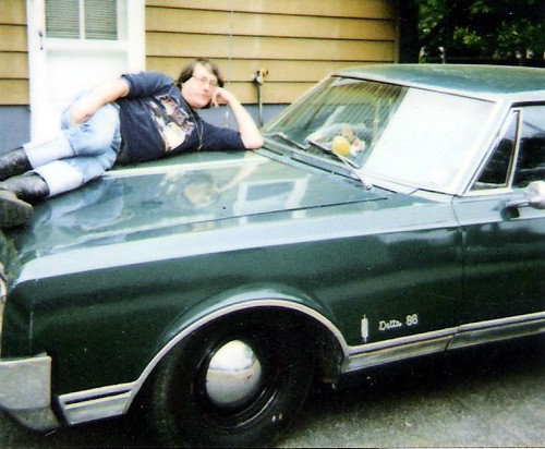 1965 Oldsmobile Delta 88 Here I am sitting on the hood of what was once my 