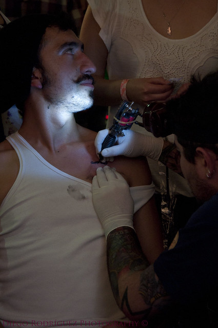 Moustache dude with his moustache tattoo V Edici n de Bogot Tattoo Viernes