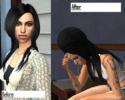 Amy Winehouse Before and After I thought this was a really good idea