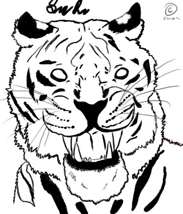 tiger tattoo design complete this is what i will give to the guy 