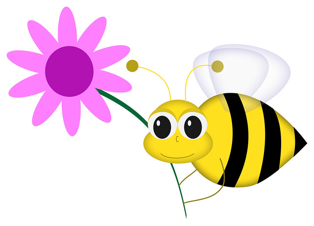 free clipart bees and flowers - photo #39