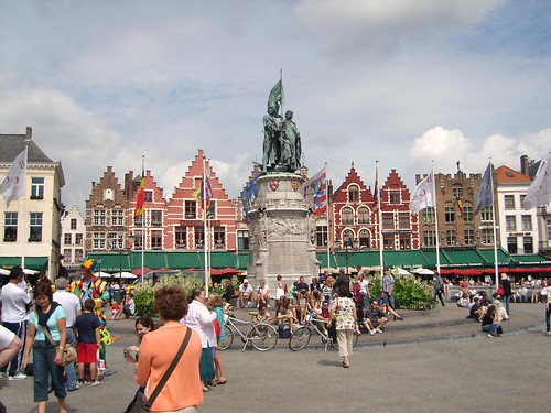 Bruges Market Square Aug 2008