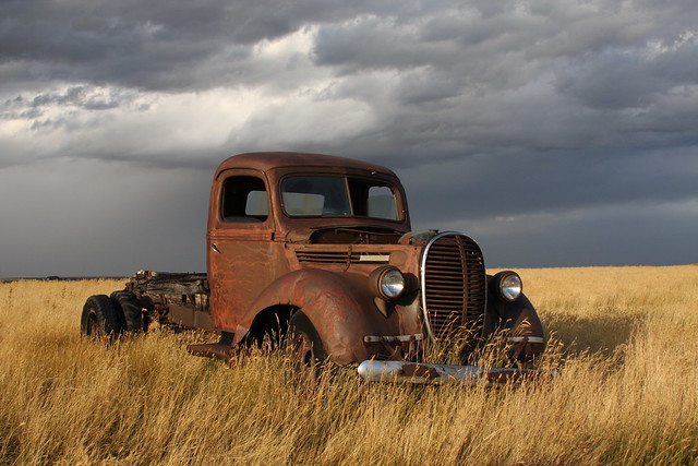 Rusty old 1939 Ford truck