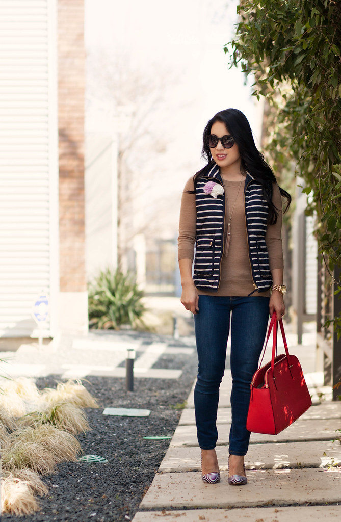 cute & little blog | stripes, flowers, and stripes outfit