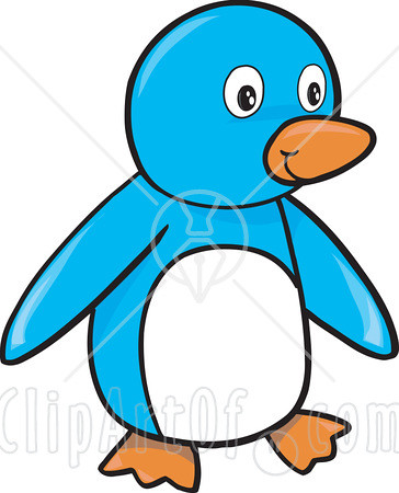 cute blue penguin