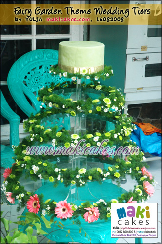 Fairy Garden Theme Wedding Tiers Maki Cakes