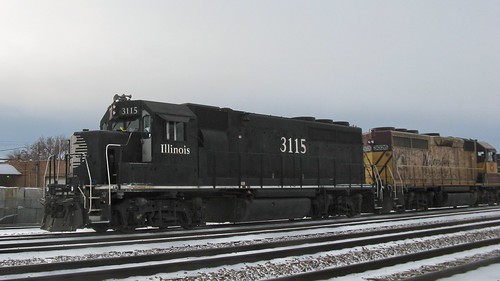 Former Illinois Central and Wisconsin Central locomotives acquired by Canadian National through merger. Franklin Park Illinois. December 2008. by Eddie from Chicago