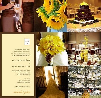 My stab at a wedding inspiration board inspired by sunflowers