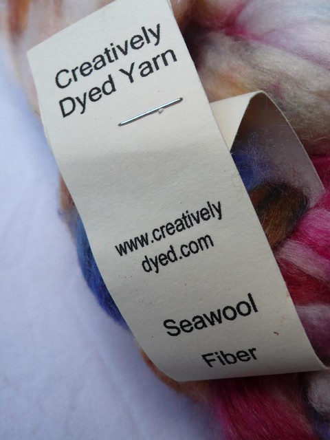 Creatively Dyed seawool, 8 oz (from The Loopy Ewe)