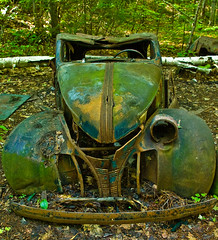 Abandoned car in a Provincial park