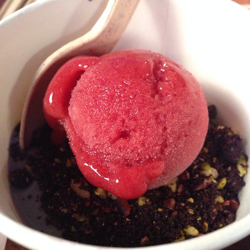 Stellar's Chocolate Violette Earth with Strawberry Blossom Sorbet - Savour 2014