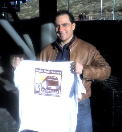 Our friend, Michael Monti with his new Rail Life shirt.