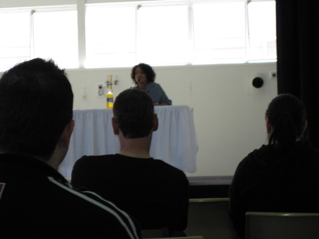 A rather poor photo of the lovely Kandyse McClure at the 2008 Supanova event