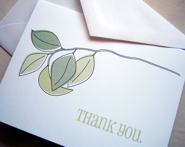 Thank You note card