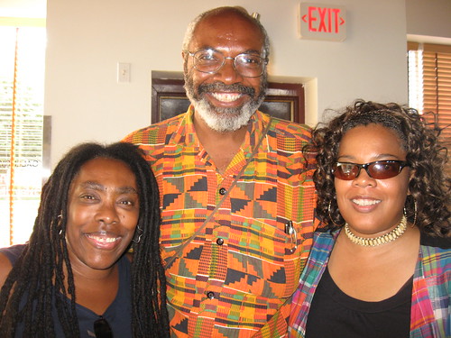 Ramona Africa of MOVE, Abayomi Azikiwe, Editor of the Pan-African News Wire and Andrea Egypt of MECAWI at the Cass Cafe after a Detroit public meeting on the cases of Mumia Abu-Jamal and the MOVE 9 on Aug. 2, 2008. (Photo: Alan Pollock). by Pan-African News Wire File Photos