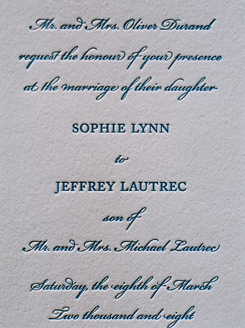 Italiano Letterpress Wedding